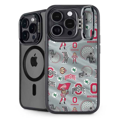 Ohio State University Pattern iPhone 14 Pro Kickstand Case